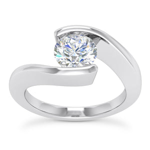 Tension Set Engagement Ring Semi-mount for Round Diamond – Tetreault  Jewelers